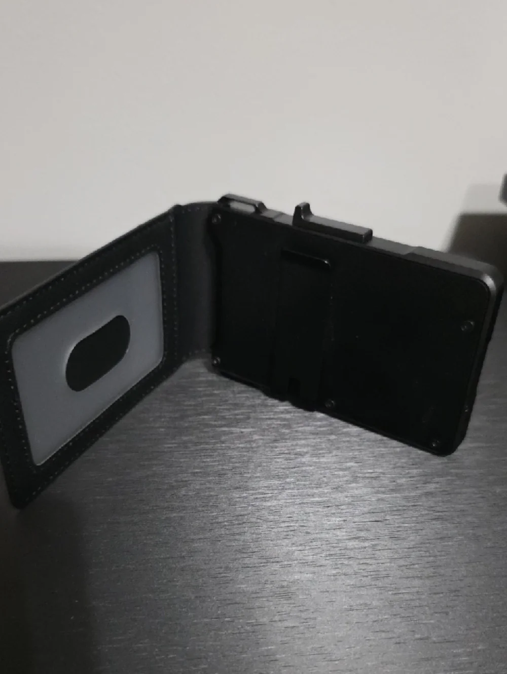 Black Slim Pop Up Wallet